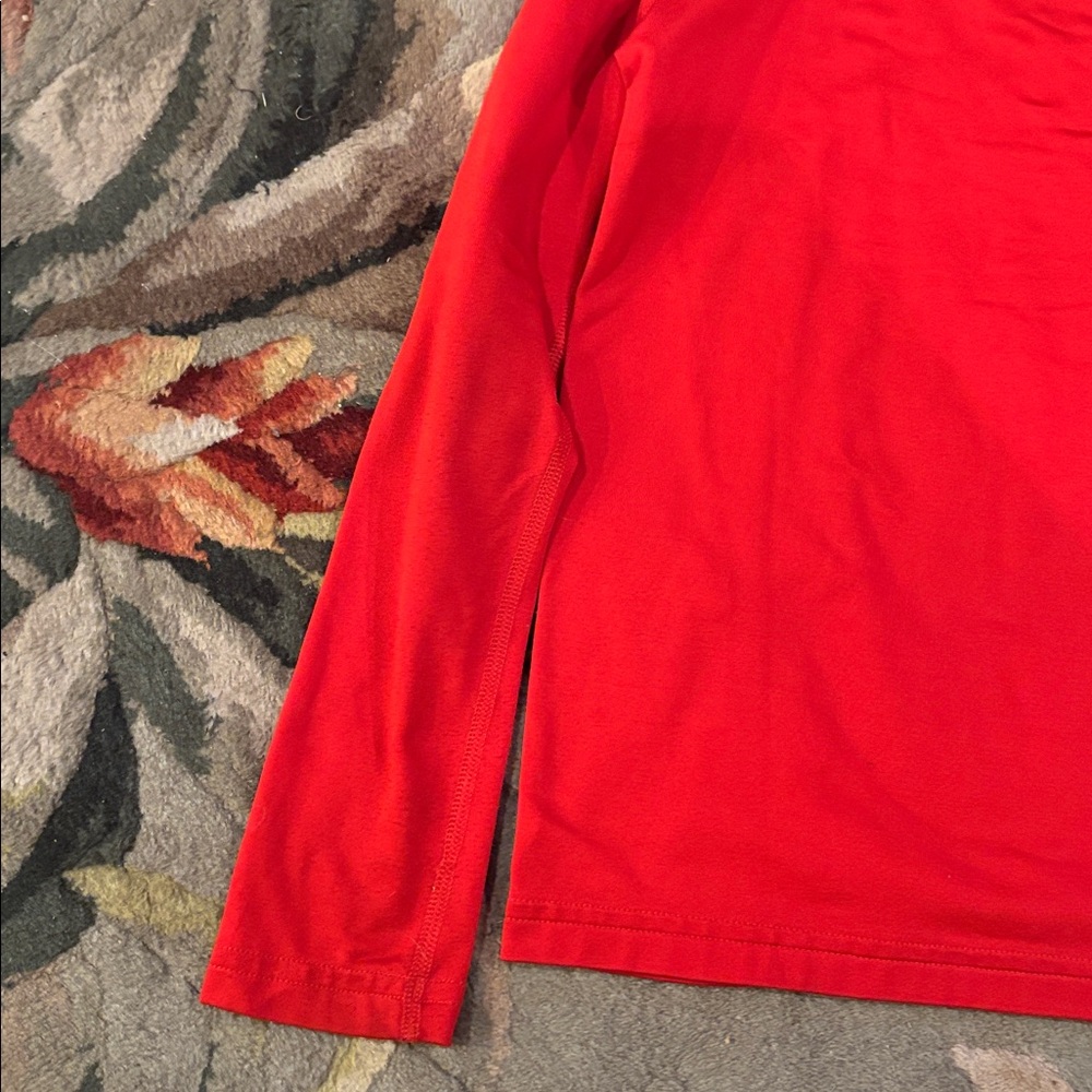 Under Armour Red ColdGear Fitted Mock Neck Top - Picture 11 of 11